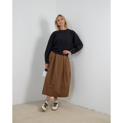 Tibi Light Weight Crewneck Sweatshirt Zwart