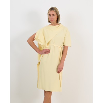 Natan Elioza Jurk Lange Mouw Midi Licht Geel