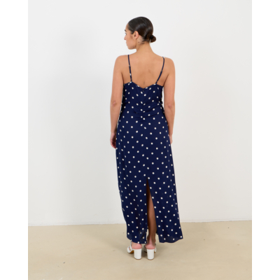 Baum und Pferdgarten  Atalia Polkadot Crêpe Jurk Navy