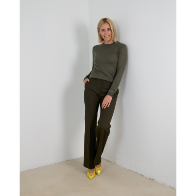Joseph Cashair Kasjmier Pullover Kaki Groen