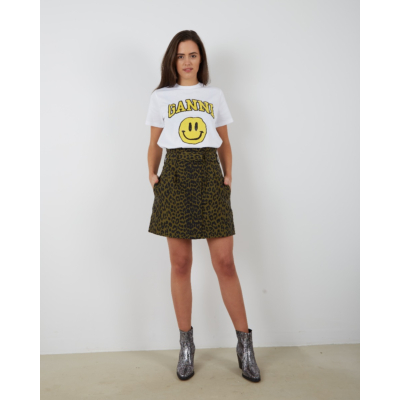 Ganni Jersey t-shirt smiley yellow
