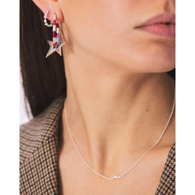Anna + Nina Electric Love Necklace Silver