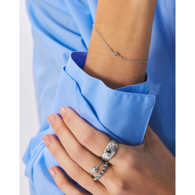 Anna + Nina Electric Love Bracelet Silver