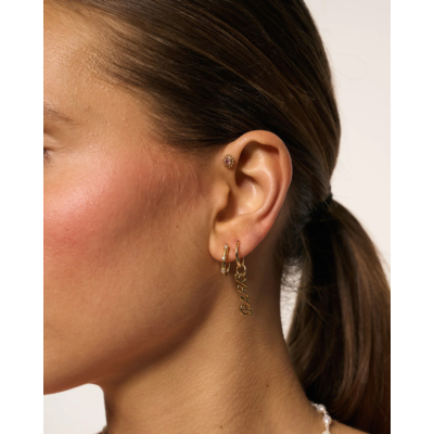 Anna + Nina Small Lumière Hoop Earrings Gold Plated