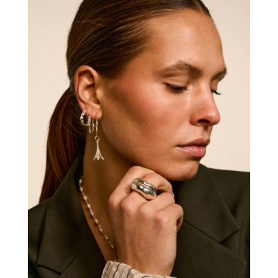 Anna + Nina Bisou Ring Silver
