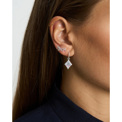 Anna + Nina Single Grand Entrance Stud Silver