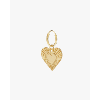 Anna + Nina Single Rhapsody Love Ring Earring Gold Plated