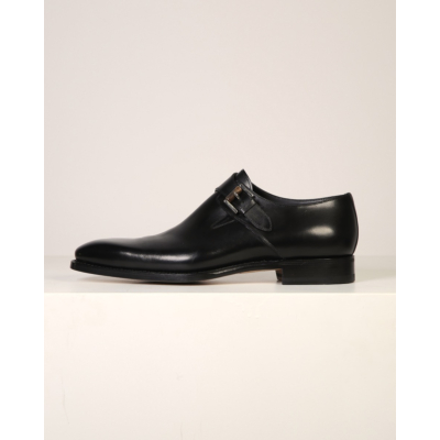 Santoni  Gespschoen Zwart Leer