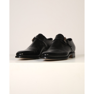 Santoni  Gespschoen Zwart Leer
