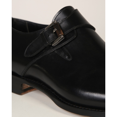 Santoni  Gespschoen Zwart Leer