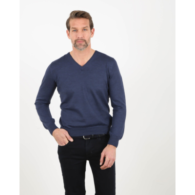 Gran Sasso V-hals Trui Blauw