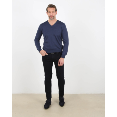 Gran Sasso V-hals Trui Blauw