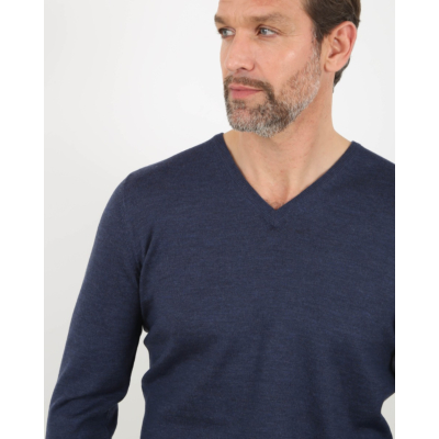 Gran Sasso V-hals Trui Blauw