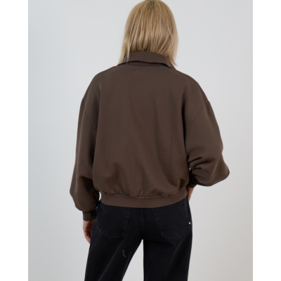 Ame Antwerp Nona Cardigan Vest met Rits Bruin