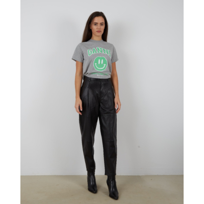 Ganni Jersey T-shirt grijs groen