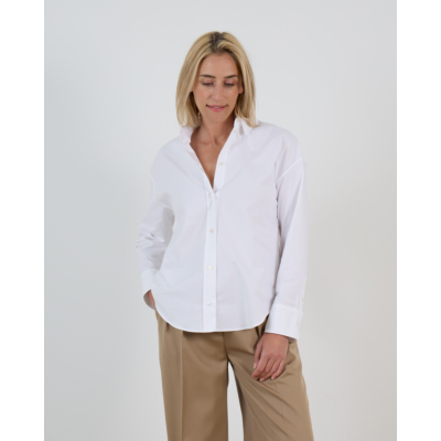 'S Max Mara  Katoenen Oxford Shirt Wit