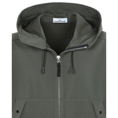 Stone Island Jas Soft Shell-R Olijfgroen
