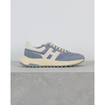Hogan Hyperlight Suede Sneaker Denim Blauw