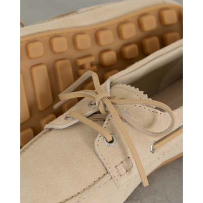Hogan Barca Boat Loafer Beige