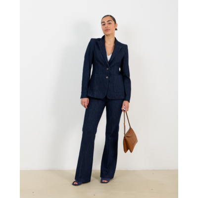 Luisa Cerano Blazer denim pinstripe