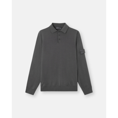 Stone Island Ghost Polo Lange Mouw Dark Grey