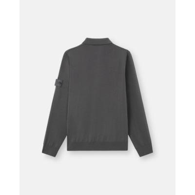 Stone Island Ghost Polo Lange Mouw Dark Grey