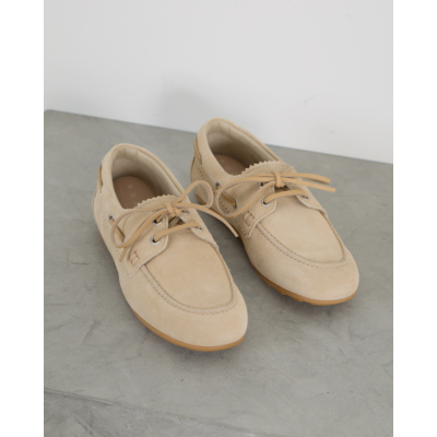 Hogan Barca Boat Loafer Beige