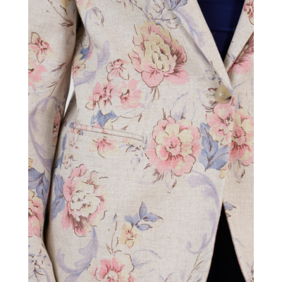 Forte Forte Bloemen Print Blazer Roze