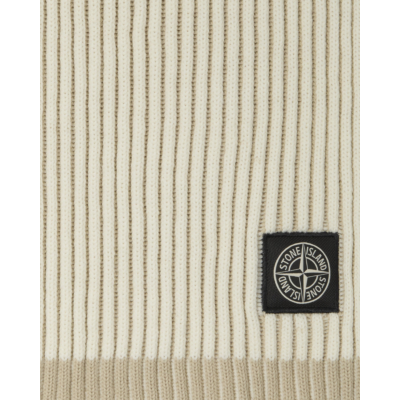 Stone Island Scarf with Logo Patch N06C5 Natural White