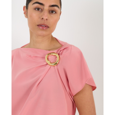 Joseph Anika satin twill jurk blush