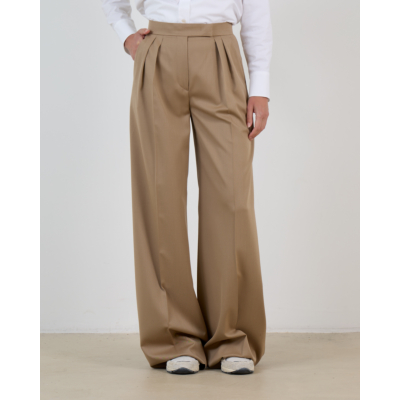 Max Mara Main Wollen Wide Leg Pantalon Camel Beige
