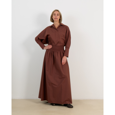 Natan Elvire Blouse Lange Mouw Bruin