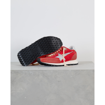 Golden Goose Running Marathon M77 Sneaker Nylon Rood Zilver