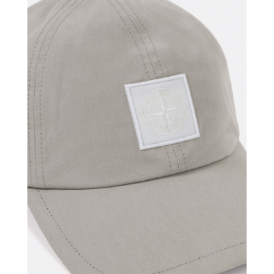 Stone Island Ghost Cotton Canvas Cap Dust Grey