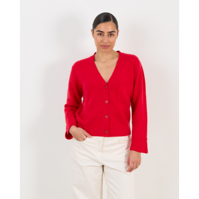 Luisa Cerano Vest cherry red