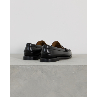 Sebago Classic Dan Leren Moccasin Loafer Zwart