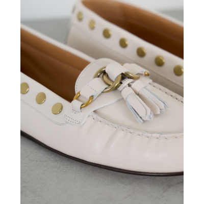 Isabel Marant Faxel Leren Loafer Off-White