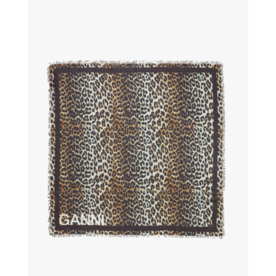 GANNI ガニー / Light Printed Leopard Scarf Light Printed Leopard Scarf
