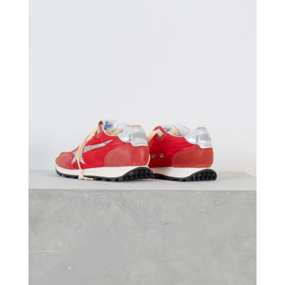 Golden Goose Running Marathon M77 Sneaker Nylon Rood Zilver
