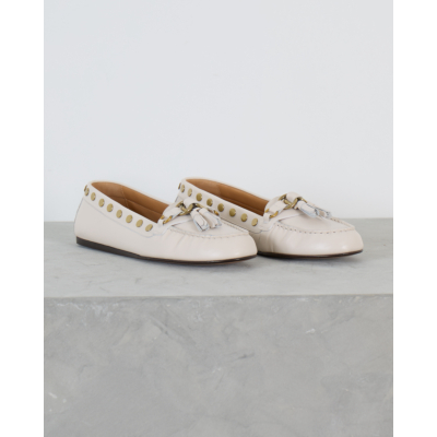 Isabel Marant Faxel Leren Loafer Off-White