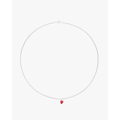 Anna + Nina Heart Beat Necklace Silver