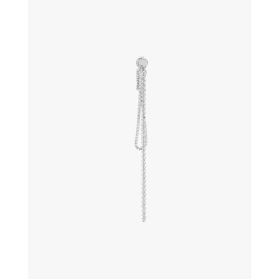 Anna + Nina Single Triple Chain Stud Earring Silver