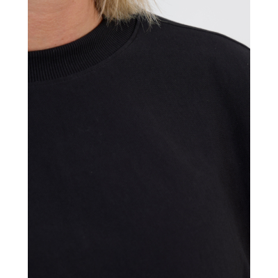 Tibi Light Weight Crewneck Sweatshirt Zwart