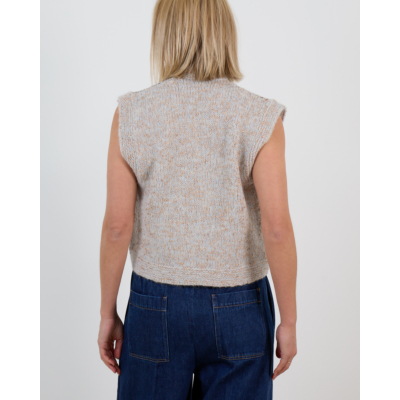 Forte Forte Tweed Gilet Blauw