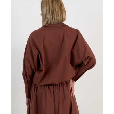 Natan Elvire Blouse Lange Mouw Bruin