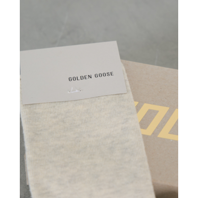 Golden Goose Hoge Geribde Sokken met Strepen Grijs