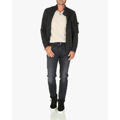 Stone Island Wollen vest donker grijs