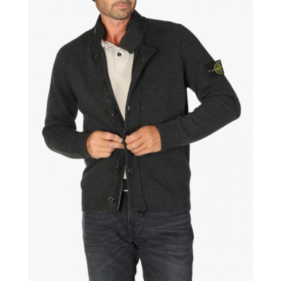 Stone Island Wollen vest donker grijs