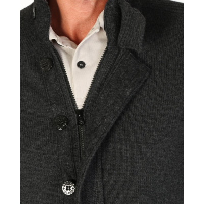 Stone Island Wollen vest donker grijs