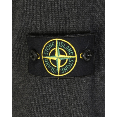 Stone Island Wollen vest donker grijs